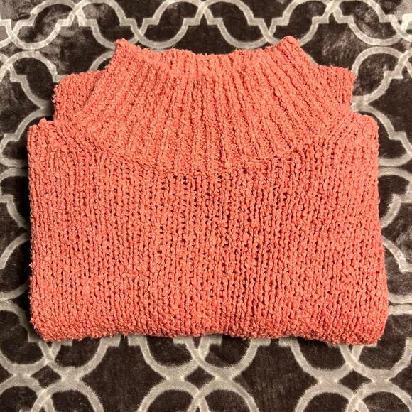 Anthropologie Need-It Sweater Women's Large Pink Oversized Chunky Knit Slouchy - Picture 8 of 8
